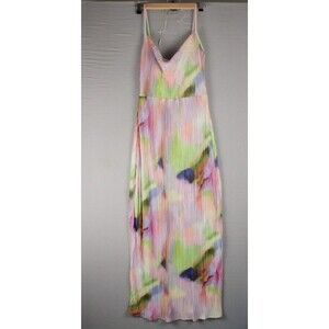 Spaghetti Strap Dress Lavender Pink Multicolor Maxi Gown Summer Fall *Check SZ*
